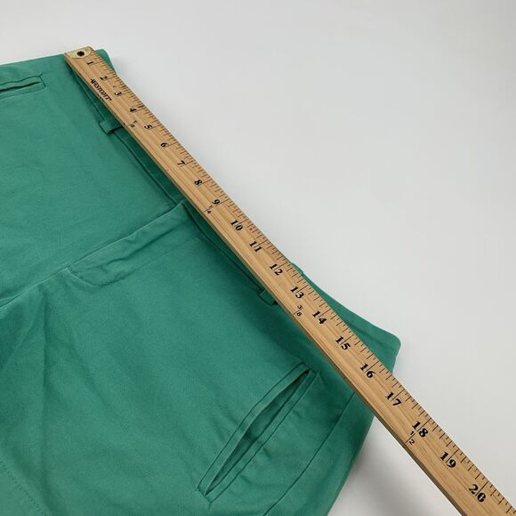 ANA A New Approach Twill Flat Front Shorts Size 8 Womens Solid Mint Green Casual - Picture 6 of 7